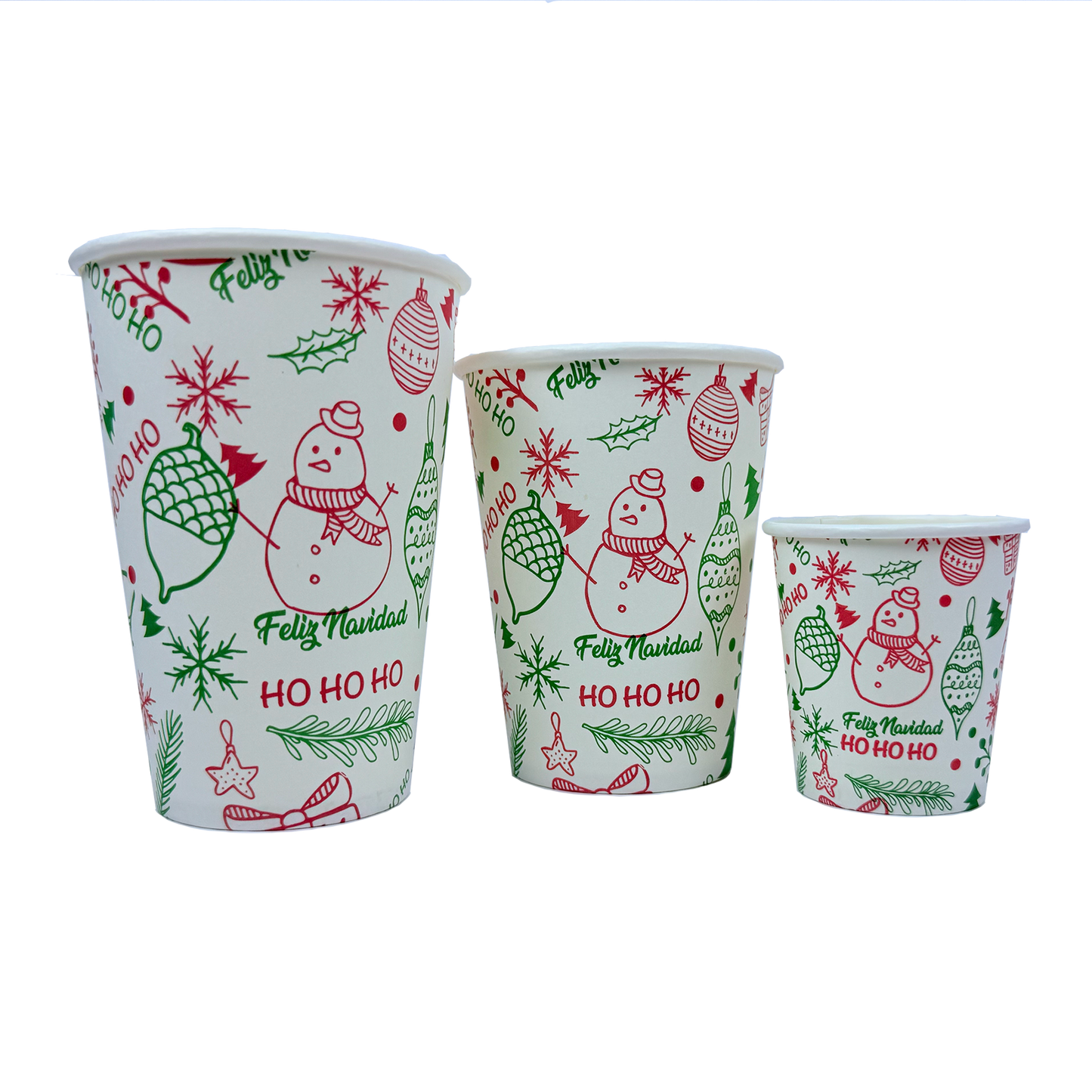 VASOS BIODEGRADABLES MODELO NAVIDEÑO