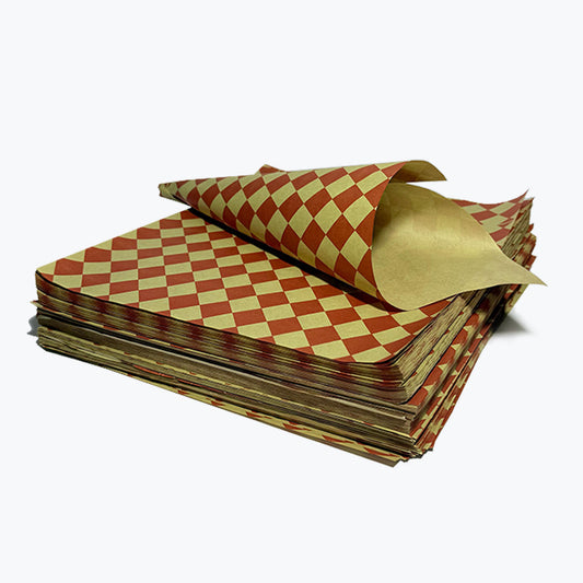 PAPEL ANTIGRASO KRAFT CUADROS 30x30 CM- PAQUETE 1.000 UNDS