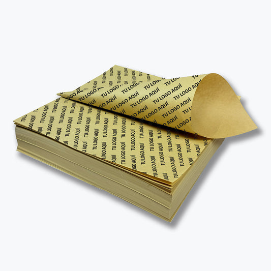 PAPEL KRAFT PERSONALIZADO PAQUETE DE 25,000 UNIDADES MEDIDA 30X30CM