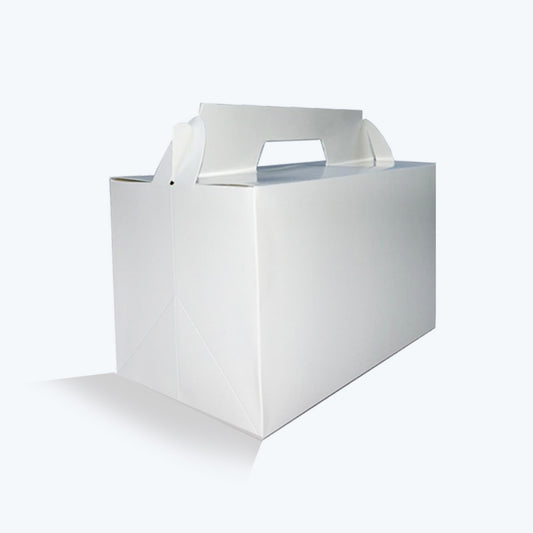 CAJA BOX LUNCH BLANCA MEDIDA 9"X5"X5"