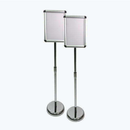 EXHIBIDOR ALUMINIO A4 PLATA
