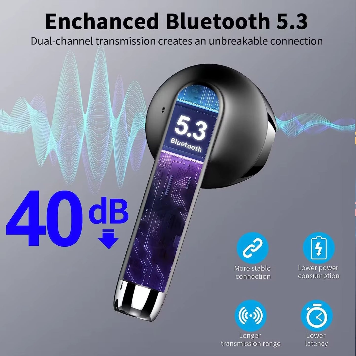 AURICULARES BLUETOOTH 5.3, PERSONALIZADOS CON GRABADO