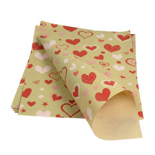 PAPEL ANTIGRASO DE CORAZONES 30X30 CM