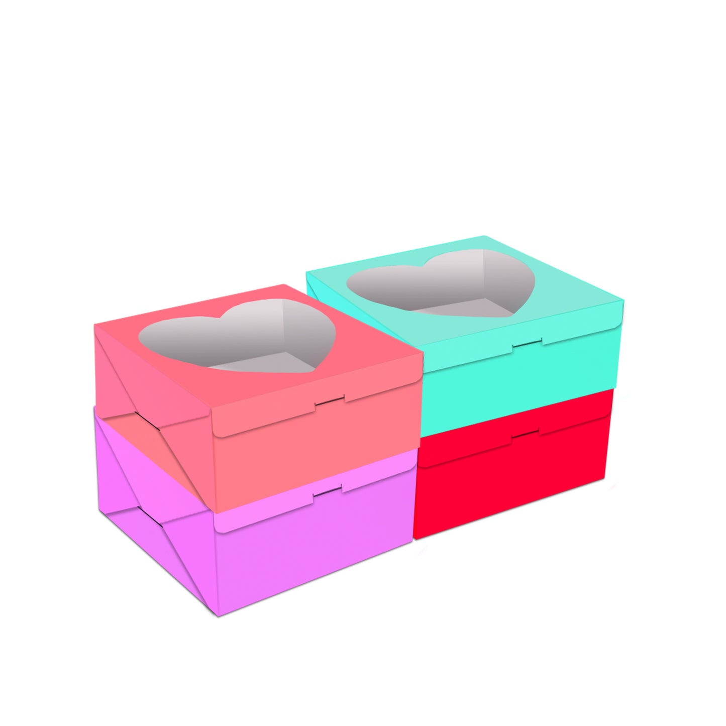 CAJAS CON VENTANA DE CORAZON