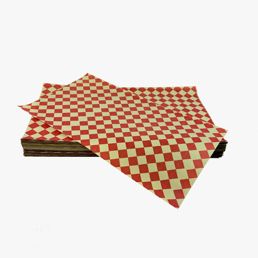 PAPEL ANTIGRASO KRAFT CUADROS 50x30 CM- PAQUETE 1000 PIEZAS.