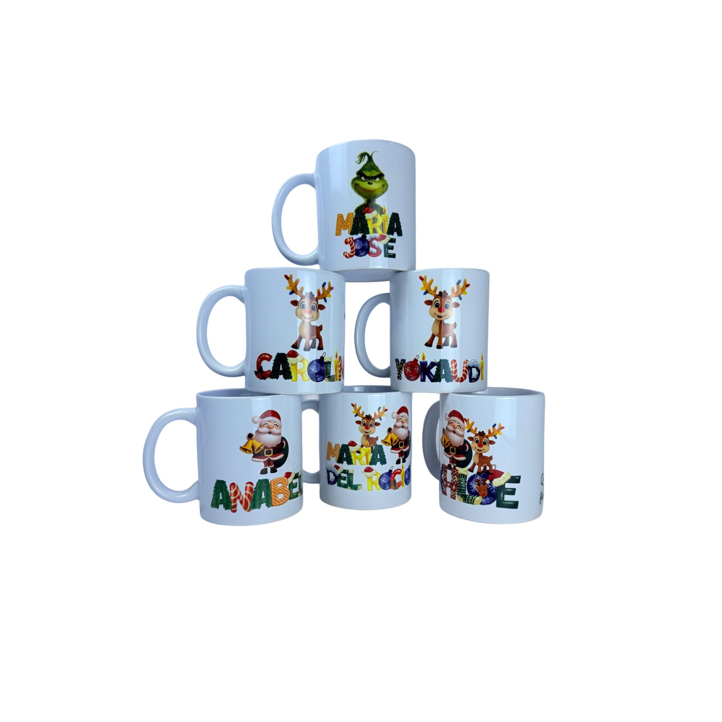 TAZAS PERSONALIZADAS DISEÑO NAVIDEÑO